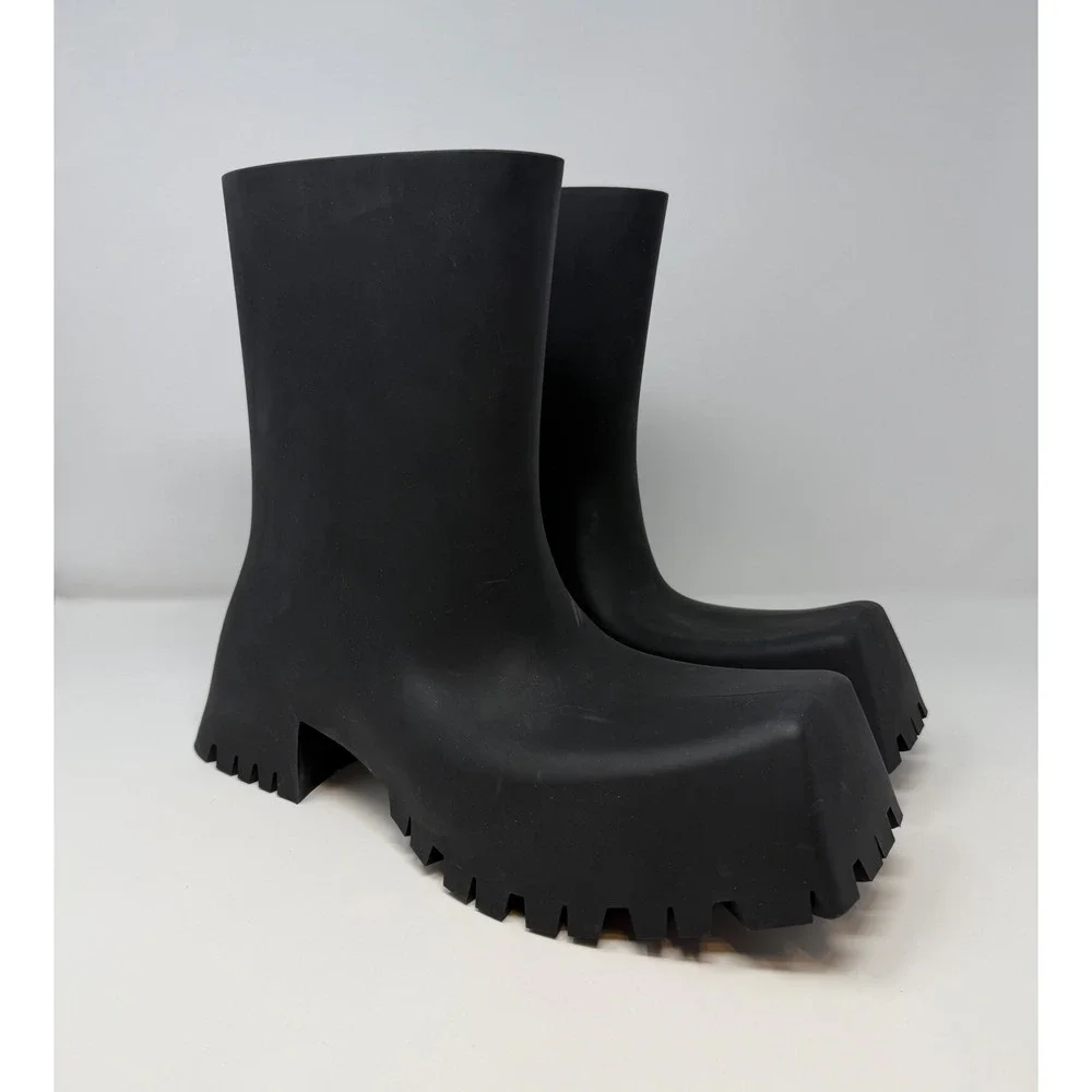 Balenciaga Trooper Rubber Boots Black Size 12 US 45 EU